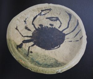 魯山人 蟹絵平向